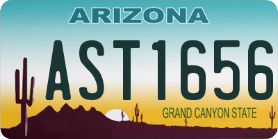 AZ license plate AST1656