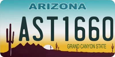 AZ license plate AST1660