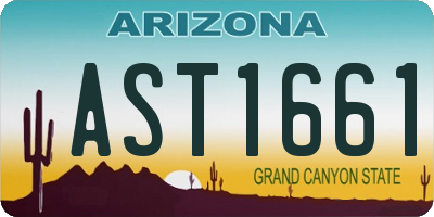 AZ license plate AST1661