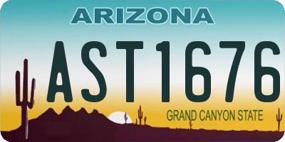 AZ license plate AST1676