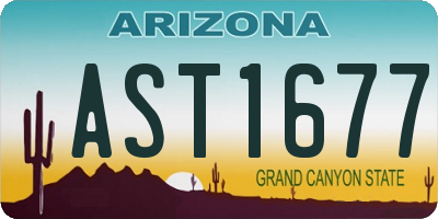 AZ license plate AST1677