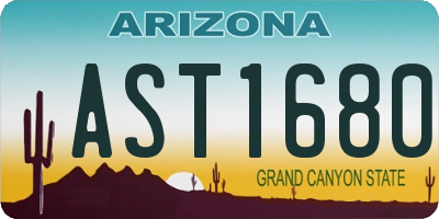 AZ license plate AST1680