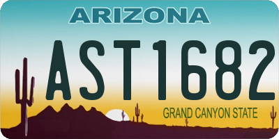 AZ license plate AST1682