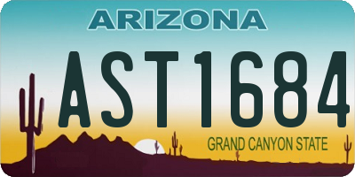 AZ license plate AST1684