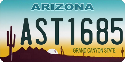 AZ license plate AST1685