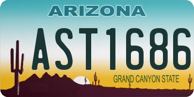 AZ license plate AST1686