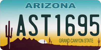 AZ license plate AST1695