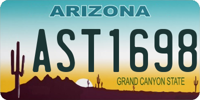AZ license plate AST1698