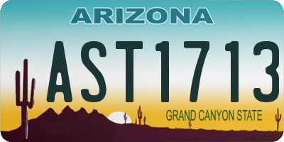AZ license plate AST1713