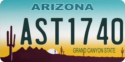 AZ license plate AST1740