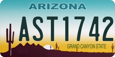 AZ license plate AST1742