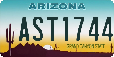 AZ license plate AST1744