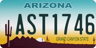 AZ license plate AST1746