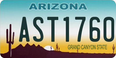 AZ license plate AST1760