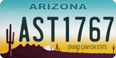 AZ license plate AST1767