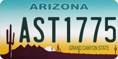 AZ license plate AST1775