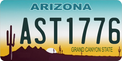 AZ license plate AST1776