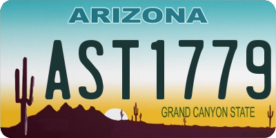 AZ license plate AST1779