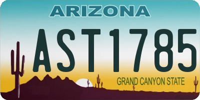 AZ license plate AST1785