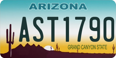 AZ license plate AST1790