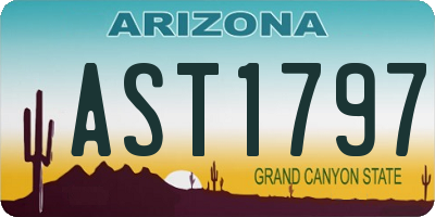 AZ license plate AST1797