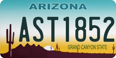 AZ license plate AST1852