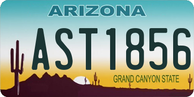 AZ license plate AST1856