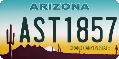 AZ license plate AST1857