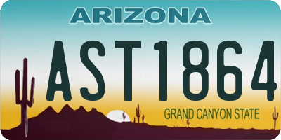 AZ license plate AST1864