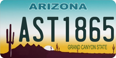 AZ license plate AST1865