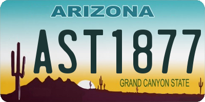 AZ license plate AST1877
