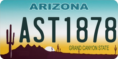 AZ license plate AST1878