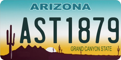 AZ license plate AST1879