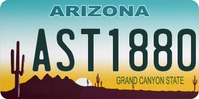 AZ license plate AST1880