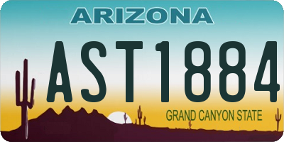 AZ license plate AST1884