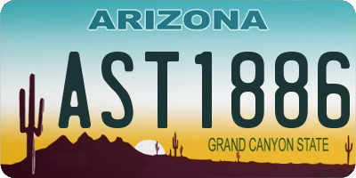 AZ license plate AST1886