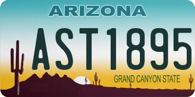 AZ license plate AST1895