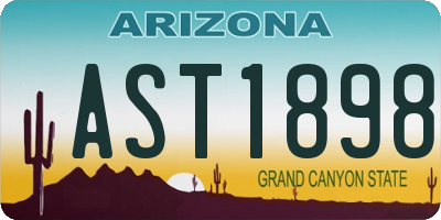 AZ license plate AST1898
