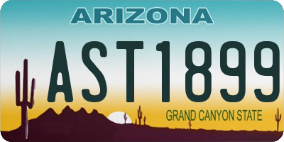 AZ license plate AST1899