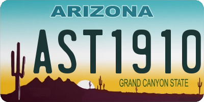 AZ license plate AST1910