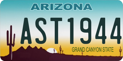 AZ license plate AST1944