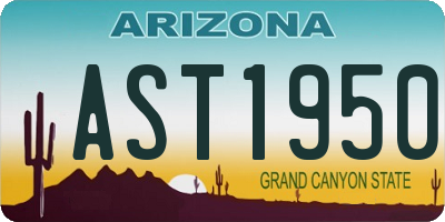 AZ license plate AST1950