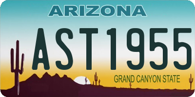 AZ license plate AST1955