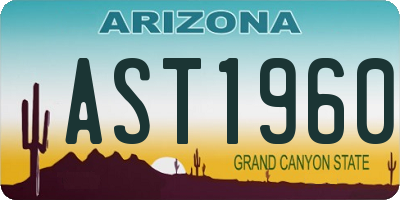 AZ license plate AST1960