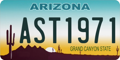 AZ license plate AST1971