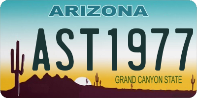 AZ license plate AST1977
