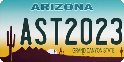 AZ license plate AST2023