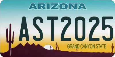 AZ license plate AST2025