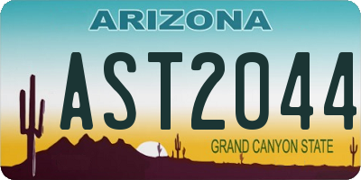AZ license plate AST2044