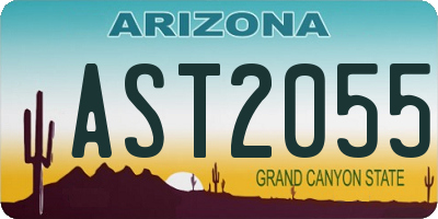 AZ license plate AST2055